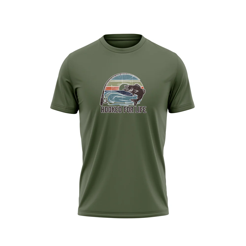 Cotton DTF T-Shirt Hooked for life - Image 3
