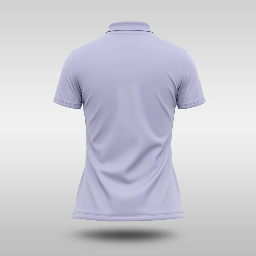 Ladies Plain Golf Shirt - Lilac - Image 2