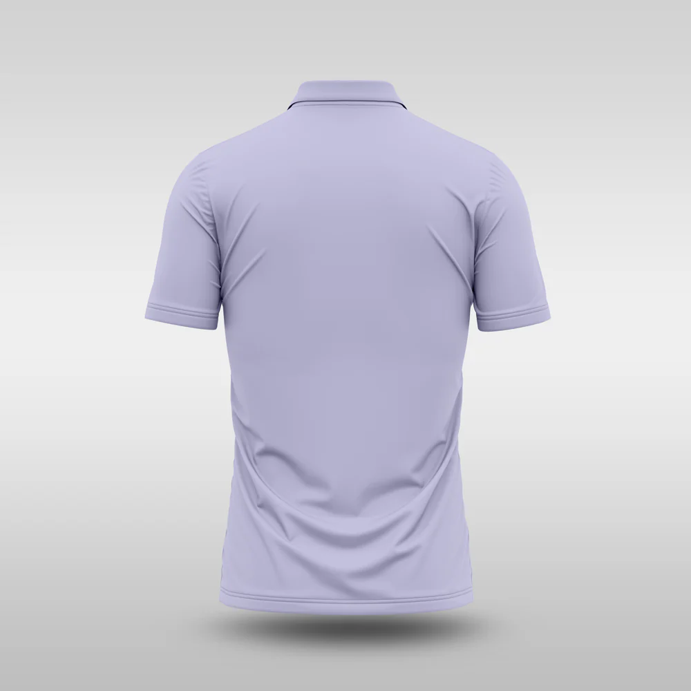 Plain Mens Golf Shirt - Lilac - Image 2